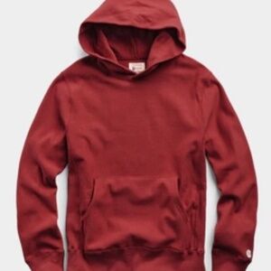 Todd Snyder + Champion Lightweight Popover Hoodie Sweatshirt in Crimson Red - M